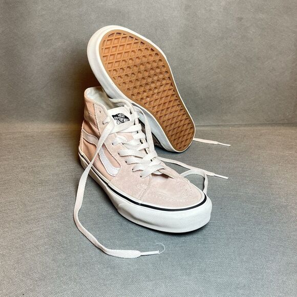 Vans Sk8-Hi Blush Pink Suede & Canvas High top Sneakers Size Women 6, Men 4.5 - Picture 1 of 8